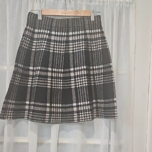 Nanette Lepore Black and White Plaid A-Line Skirt